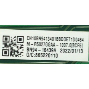 MAIN PARA MONITOR SAMSUNG / NUMERO DE PARTE BN94-16439A / BN41-02719A / BN9416439A / 16439A / PANEL CY-PR270DGHV1F / DISPLAY SG2701B01-C VER.2.2 / MODELO LC27RG50FQNXZA CB94